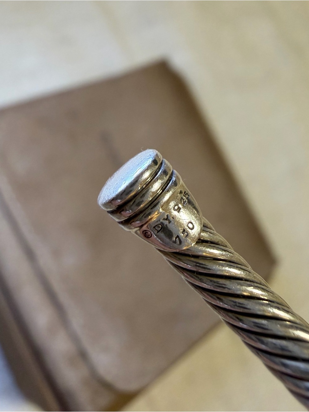 David Yurman X Classic Cable Station Bracelet 4mm - Picture 4 of 9